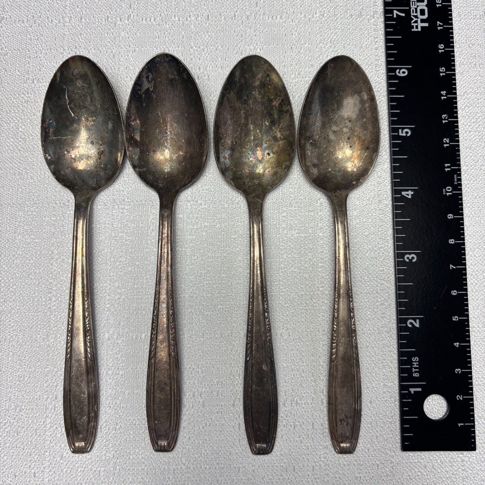 4 Harmony House SERENADE‎ Wallace Silver Plate Teaspoons Silverware